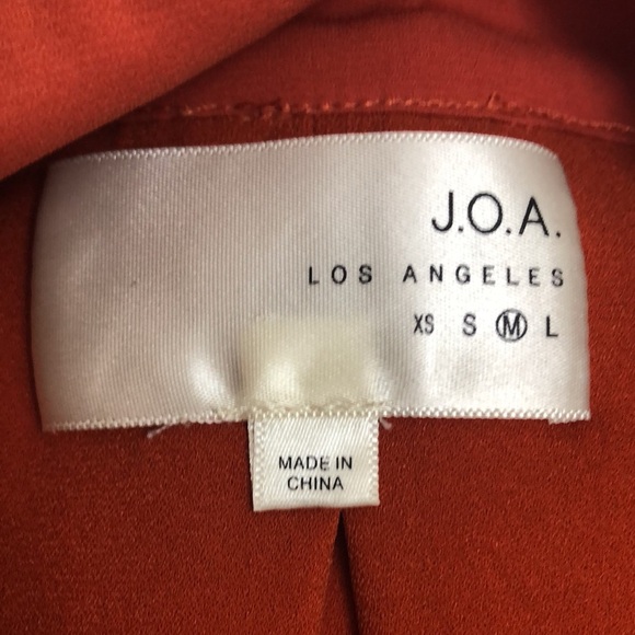 J.O.A. Los Angeles Tambourine Dream Rust Orange Swing Trapeze Dress - Picture 8 of 9